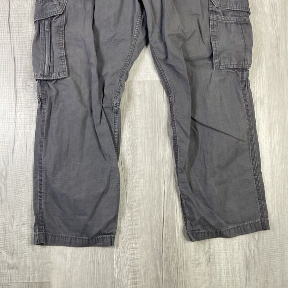 Carhartt Pants Mens 42x30 Beige Cargo Ripstop Relaxed Fit FORCE Workwear Baggy X - Picture 3 of 11